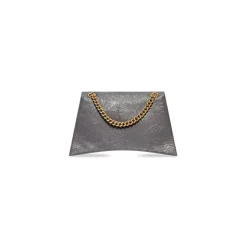 Borsa Con Catena Crush Media da Donna in Grigio Scuro