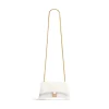 Borsa Con Catena Crush Xs Lavorazione Coccodrillo  da Donna in Bianco Ottico