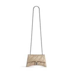 Borsa Con Catena Crush Xs Trapuntata da Donna in Marrone