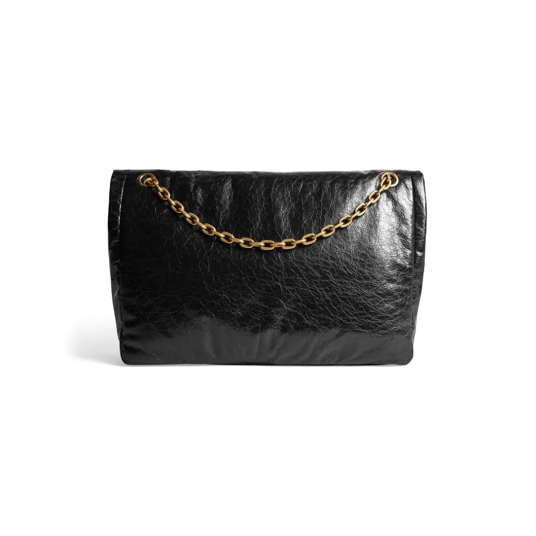 Borsa Con Catena Monaco Grande da Donna in Nero