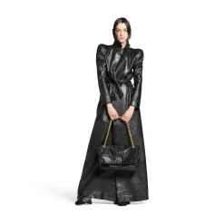 Borsa Con Catena Monaco Media da Donna in Nero