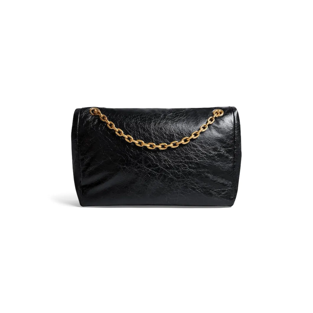Borsa Con Catena Monaco Media da Donna in Nero