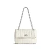 Borsa Con Catena Monaco Piccola Trapuntata  da Donna in Bianco