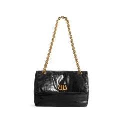 Borsa Con Catena Monaco Piccola da Donna in Nero