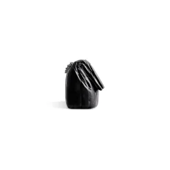 Borsa Con Catena Monaco Piccola Trapuntata da Donna in Nero