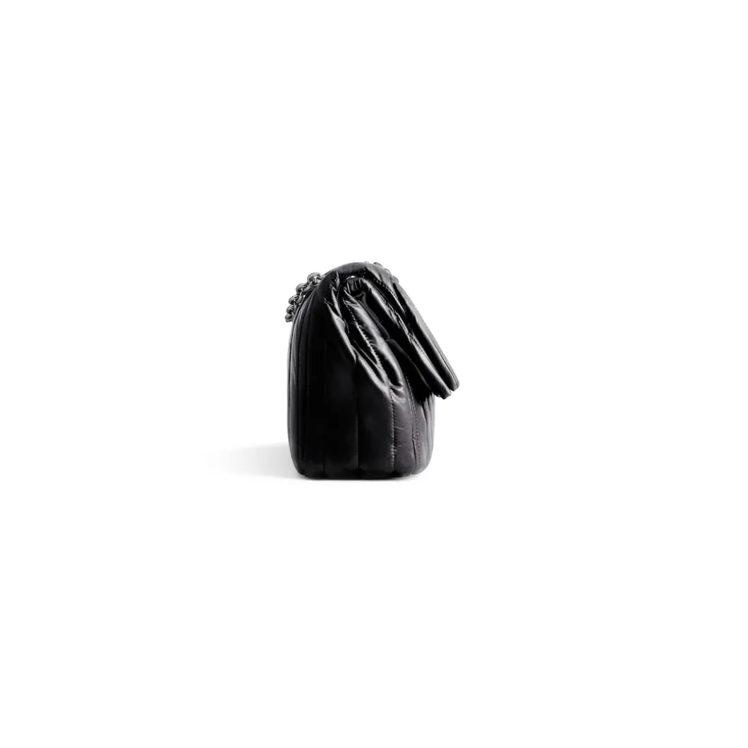 Borsa Con Catena Monaco Piccola Trapuntata da Donna in Nero