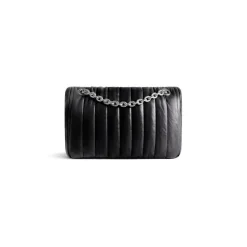 Borsa Con Catena Monaco Piccola Trapuntata da Donna in Nero