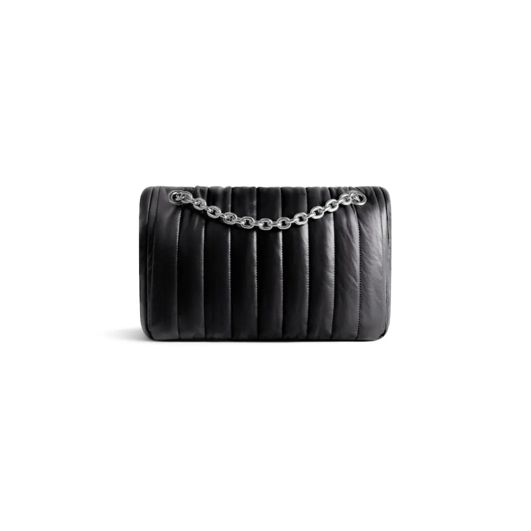 Borsa Con Catena Monaco Piccola Trapuntata da Donna in Nero