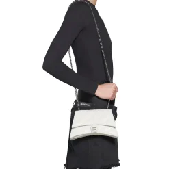Borsa Crush Con Catena Xs Trapuntata   da Donna in Bianco Ottico