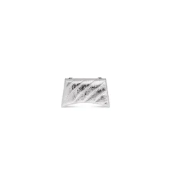 Borsa Crush Con Catena Xs Trapuntata E Metallizzata da Donna in Argento