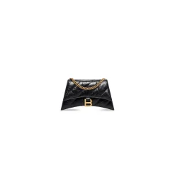 Borsa Crush Con Catena Xs Trapuntata   da Donna in Nero