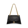 Borsa Crush Media Con Catena  da Donna in Nero