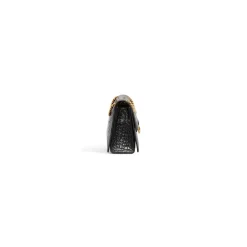 Borsa Crush Small Con Catena Con Lavorazione Coccodrillo da Donna in Nero