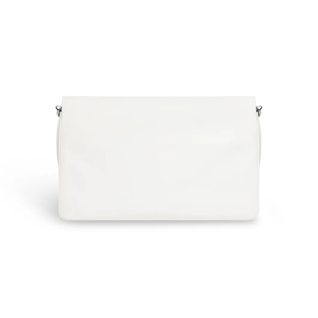 Borsa Flap Bb Soft Grande da Donna in Bianco Ottico
