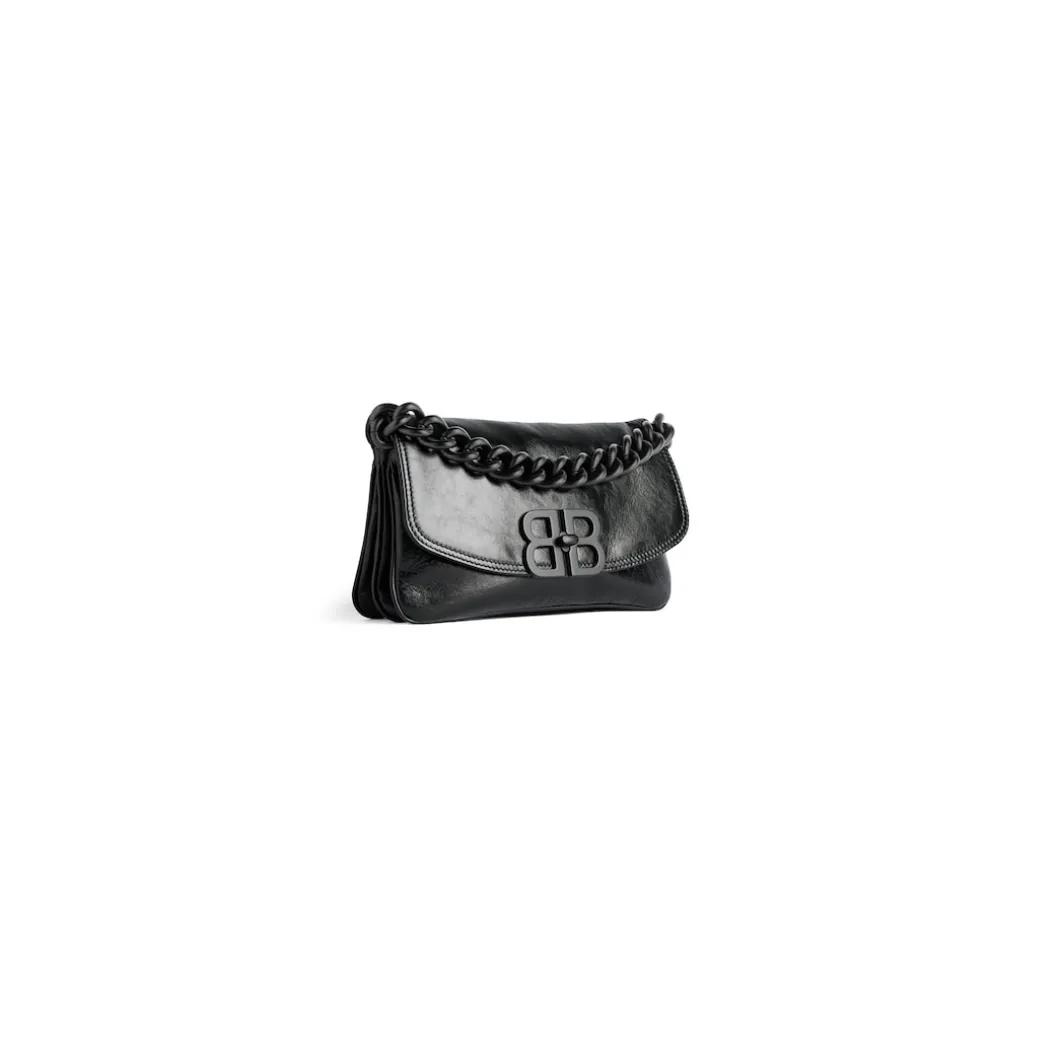 Borsa Flap Bb Soft Piccola in Nero