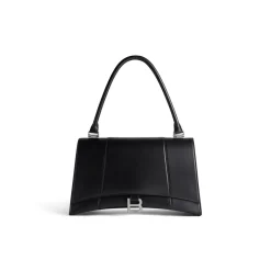 Borsa Hourglass Hinge Media da Donna in Nero