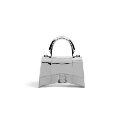 Borsa Hourglass Metal Xs da Donna in Argento