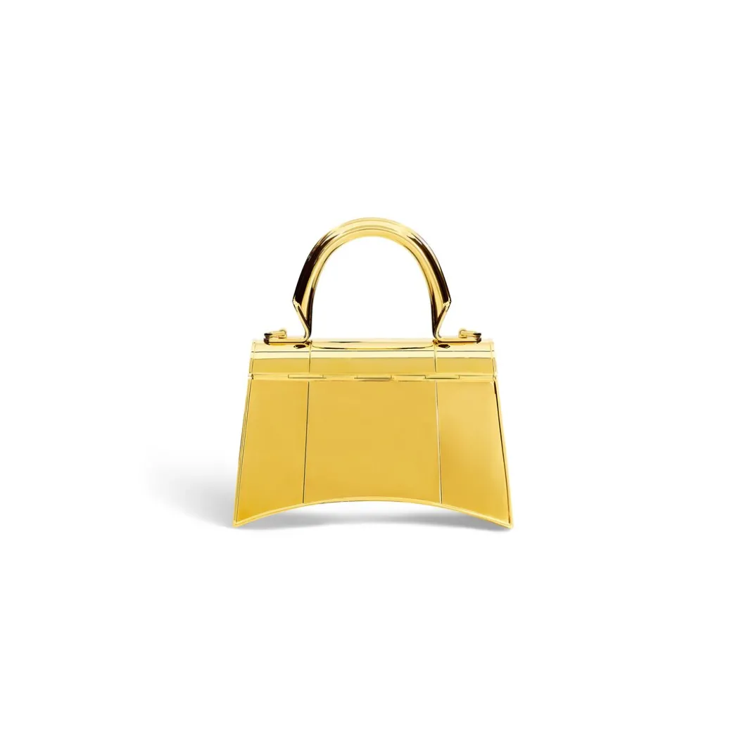 Borsa Hourglass Metal Xs da Donna in Oro