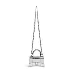 Borsa Hourglass Metal Xs da Donna in Argento
