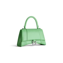 Borsa Hourglass Piccola In Vitello Box da Donna in Verde Chiaro