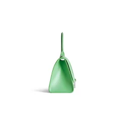 Borsa Hourglass Piccola In Vitello Box da Donna in Verde Chiaro
