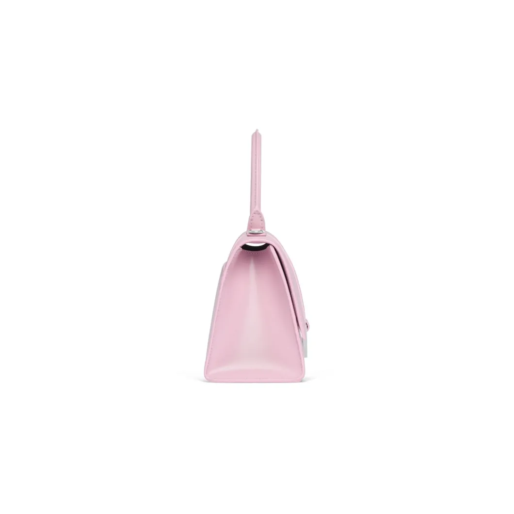 Borsa Hourglass Piccola In Vitello Box da Donna in Rosa