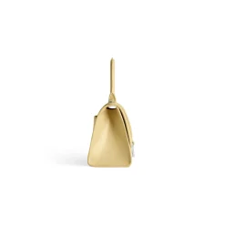 Borsa Hourglass Piccola In Vitello Box da Donna in Giallo Chiaro