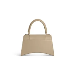 Borsa Hourglass Piccola In Vitello Box da Donna in Beige