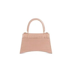 Borsa Hourglass Small Con Lavorazione Coccodrillo da Donna in Nude