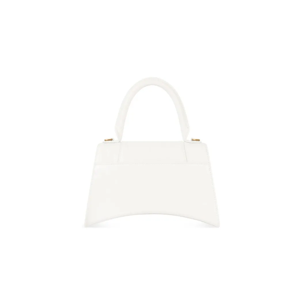 Borsa Hourglass Small Con Lavorazione Coccodrillo da Donna in Bianco