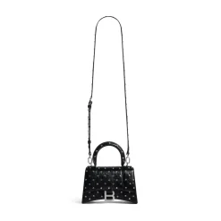 Borsa Hourglass Xs Con Strass da Donna in Nero