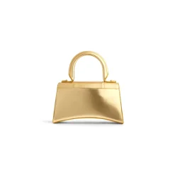 Borsa Hourglass Xs Effetto Specchio da Donna in Oro