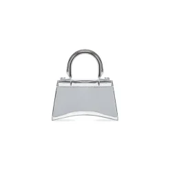 Borsa Hourglass Xs Effetto Specchio da Donna in Argento