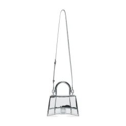 Borsa Hourglass Xs Effetto Specchio da Donna in Argento