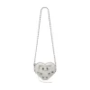 Borsa Le Cagole Heart Mini  da Donna in Bianco Ottico