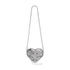 Borsa Le Cagole Heart Mini Metallizzata  da Donna in Argento