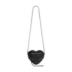 Borsa Le Cagole Heart Mini da Donna in Nero