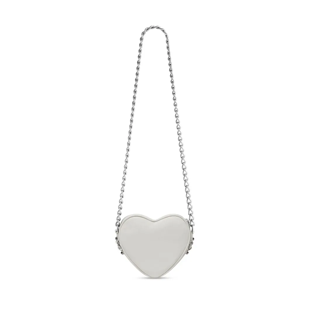 Borsa Le Cagole Heart Mini da Donna in Bianco Ottico