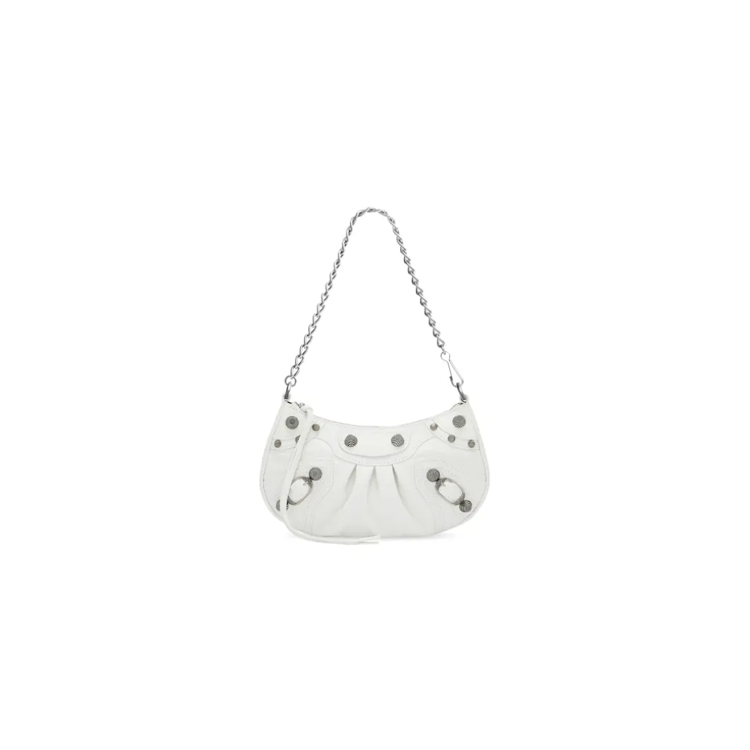 Borsa Le Cagole Mini Con Catena da Donna in Bianco Sporco