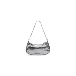 Borsa Le Cagole Mini Con Catena Metallizzato da Donna in Argento