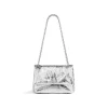 Borsa Monaco Mini Metallizzata  da Donna in Argento
