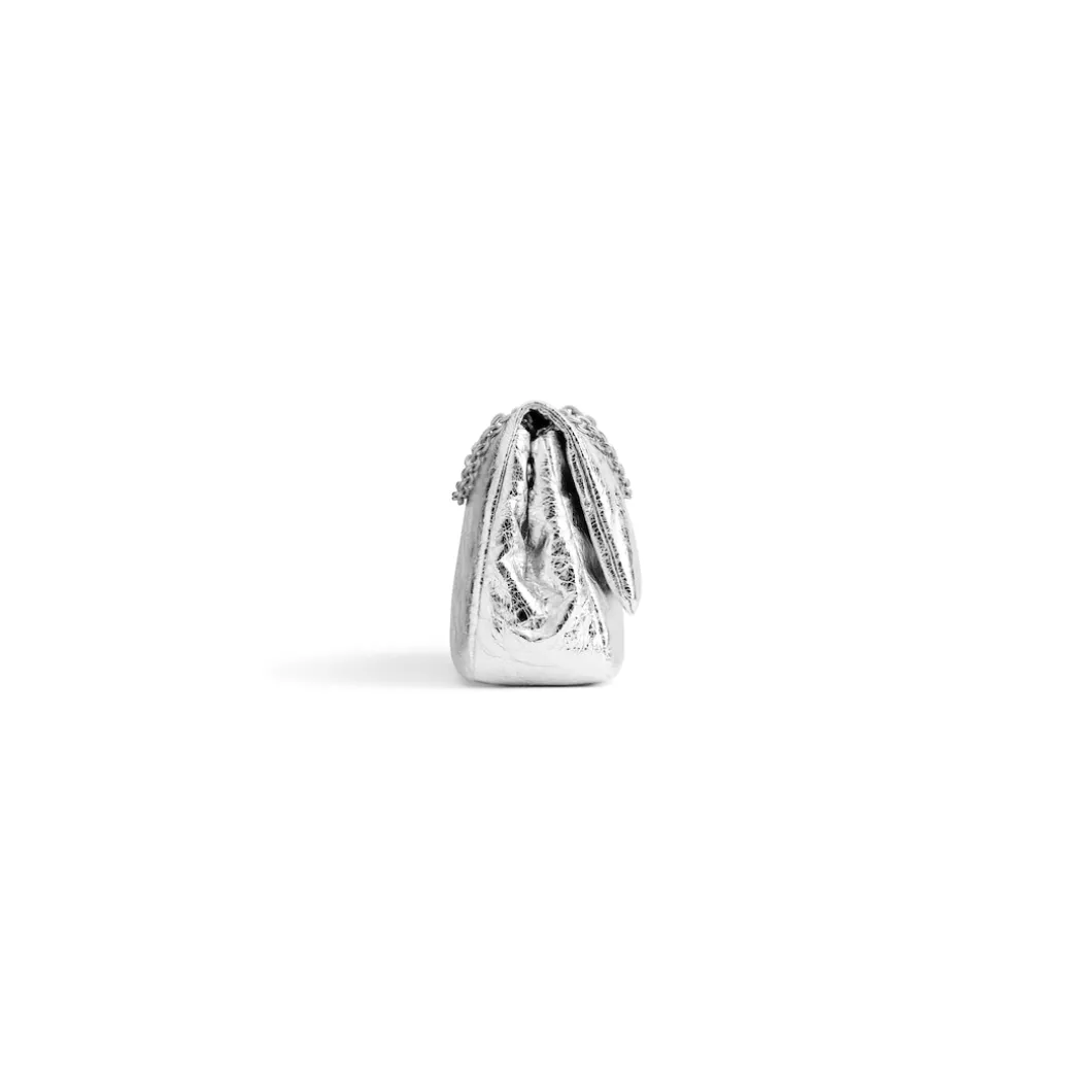 Borsa Monaco Mini Metallizzata da Donna in Argento