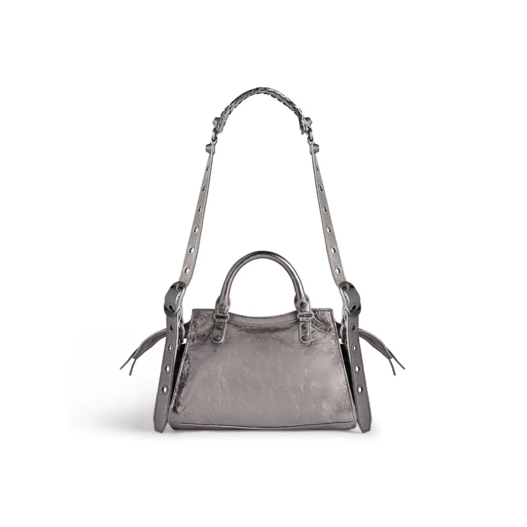 Borsa Neo Cagole Xs Metallizzata da Donna in Argento