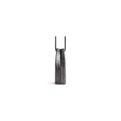 Borsa Shopping Grande Metallizzata da Donna in Grigio Metallizzato
