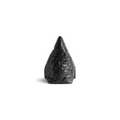 Borsa Tote Carry All Crush Grande Trapuntata da Donna in Nero