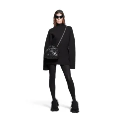 Borsa Tote Crush Piccola Trapuntata da Donna in Nero