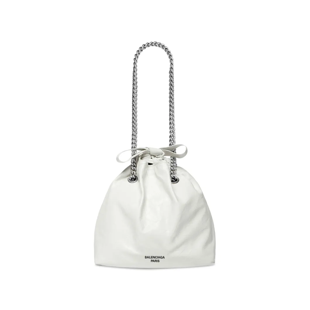 Borsa Tote Crush Piccola da Donna in Bianco Ottico