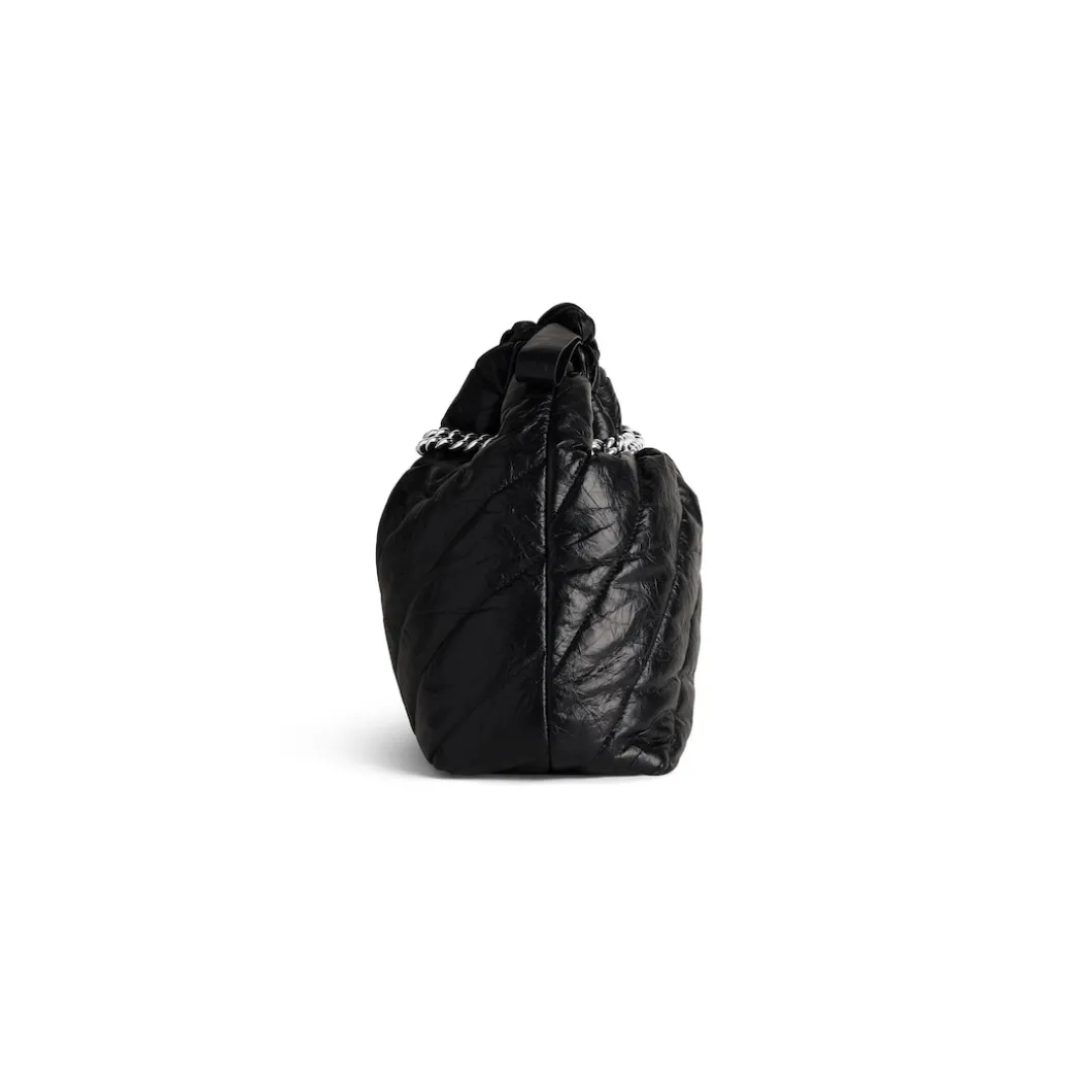 Borsa Tote Crush Piccola Trapuntata da Donna in Nero