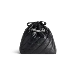 Borsa Tote Crush Piccola Trapuntata da Donna in Nero