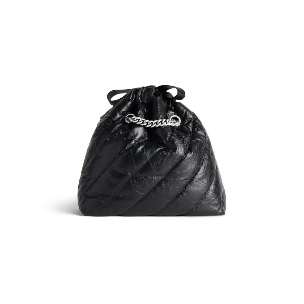 Borsa Tote Crush Piccola Trapuntata da Donna in Nero